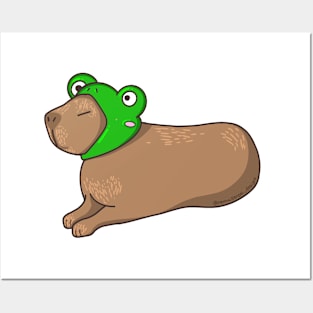 Frog Capybara Posters and Art